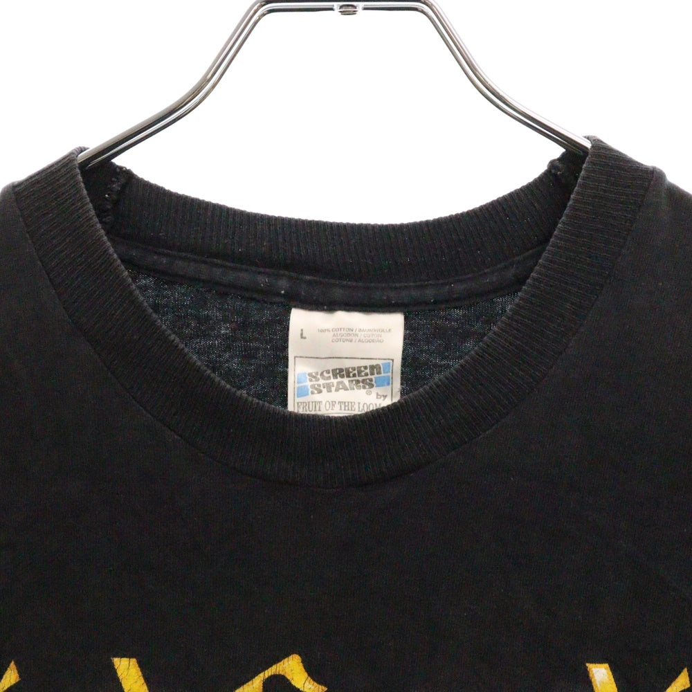 VINTAGE(ヴィンテージ) 90's BLIND GUADIAN 1998 TOUR SCREEN STARS ブラインドガーディアン プリント半袖Tシャツ ブラック