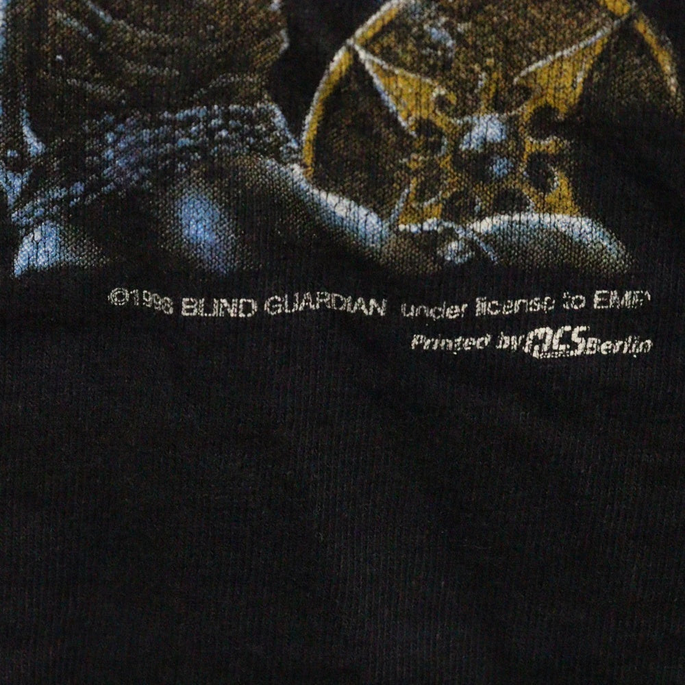 VINTAGE(ヴィンテージ) 90's BLIND GUADIAN 1998 TOUR SCREEN STARS ブラインドガーディアン プリント半袖Tシャツ ブラック