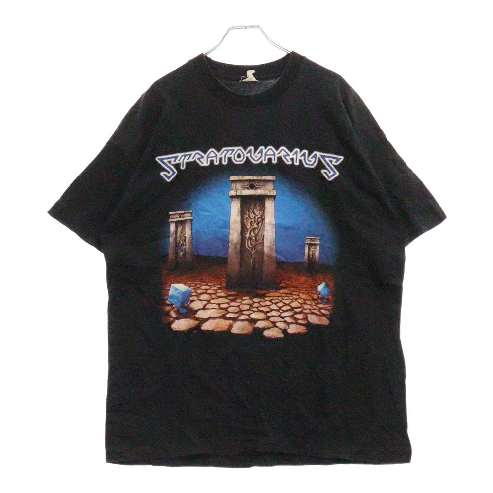 VINTAGE(ヴィンテージ) 90's STRATOVARIUS ストラトヴァリウス プリント半袖Tシャツ ブラック