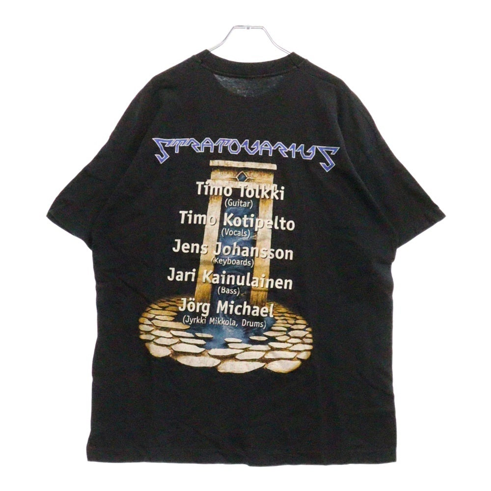 VINTAGE(ヴィンテージ) 90's STRATOVARIUS ストラトヴァリウス プリント半袖Tシャツ ブラック