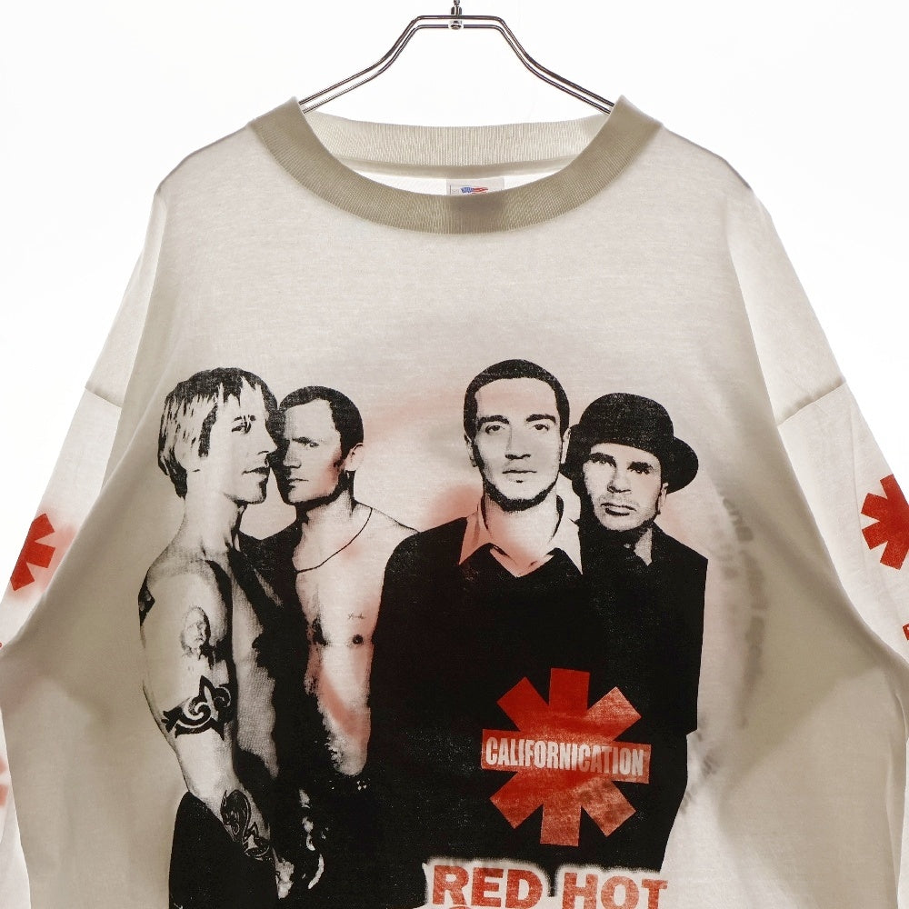 NO BRAND(ノーブランド) 90S レッドホットチリペッパーズ ヴィンテージ ロングTシャツ ホワイト XL