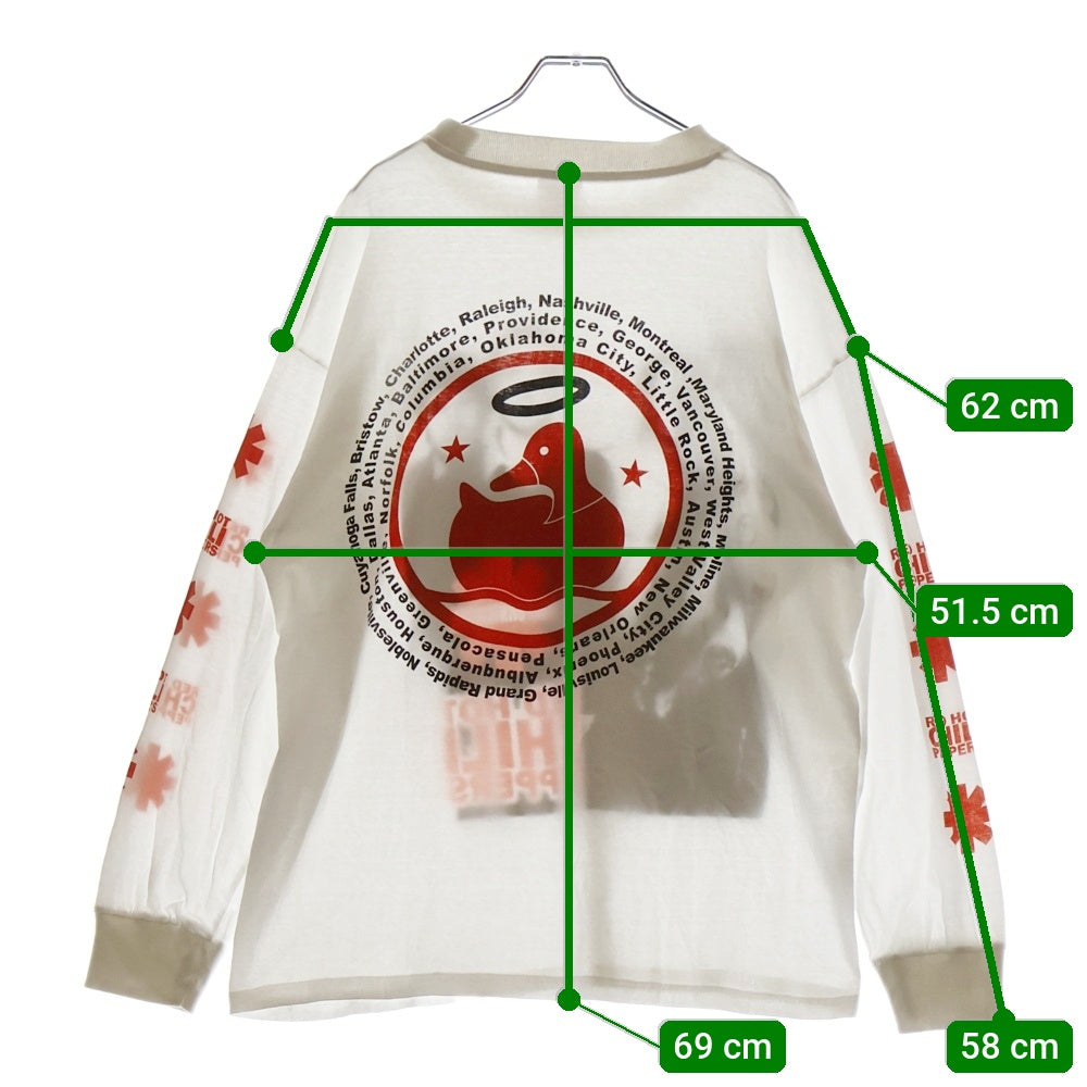 NO BRAND(ノーブランド) 90S レッドホットチリペッパーズ ヴィンテージ ロングTシャツ ホワイト XL