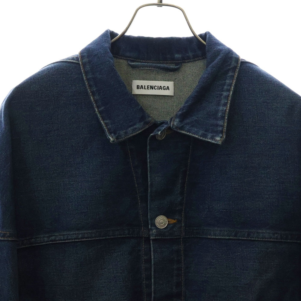 BALENCIAGA(バレンシアガ) アップサイドダウン デニムジャケット 34 625989 TDW14