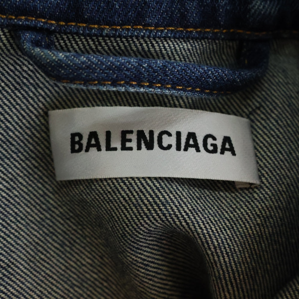 BALENCIAGA(バレンシアガ) アップサイドダウン デニムジャケット 34 625989 TDW14