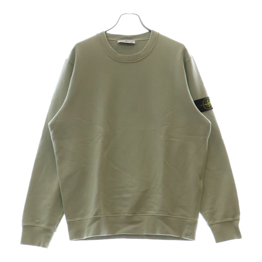 STONE ISLAND(ストーンアイランド) 19AW ロゴパッチ ワッペン クルーネック スウェットトレーナー ライトブルー