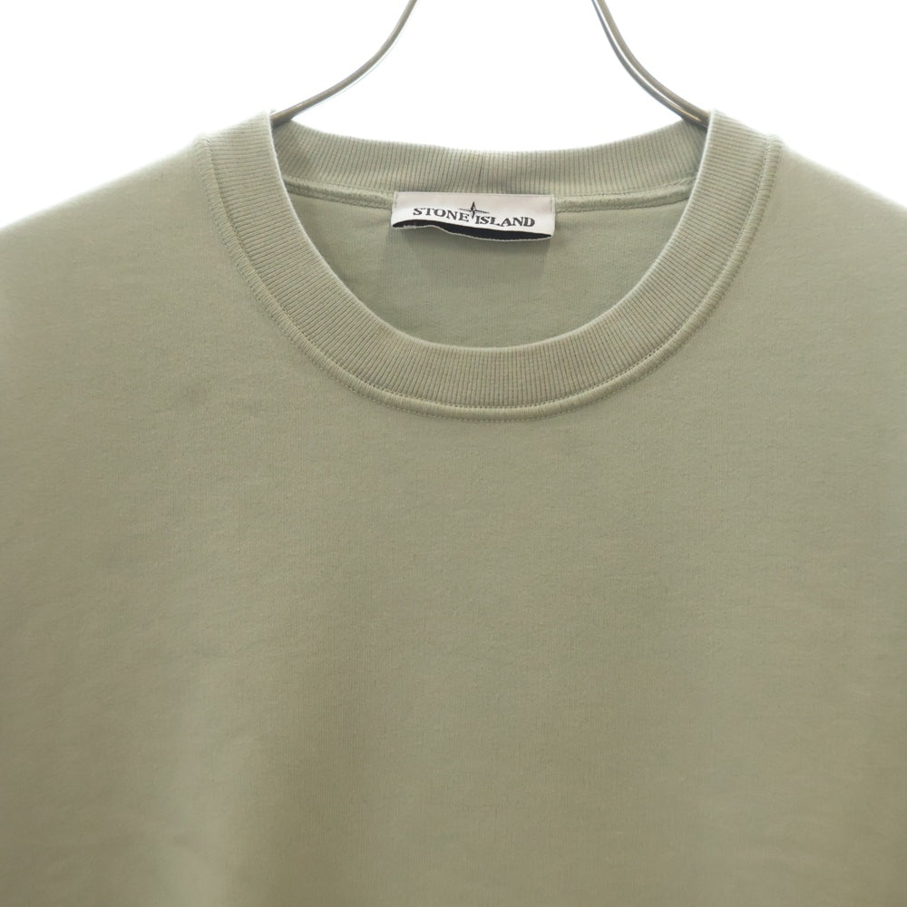 STONE ISLAND(ストーンアイランド) 19AW ロゴパッチ ワッペン クルーネック スウェットトレーナー ライトブルー