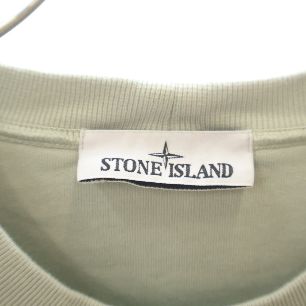 STONE ISLAND(ストーンアイランド) 19AW ロゴパッチ ワッペン クルーネック スウェットトレーナー ライトブルー