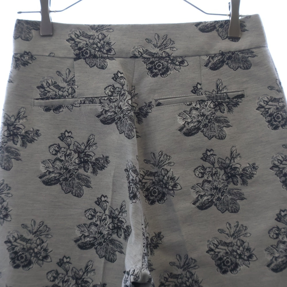 MAISON KITSUNE(メゾンキツネ) DOUBLE PLEAT TAILORED PANTS IN FLOWERS JACQUARD デザイン ダブルプリーツジャガードパンツ ベージュ LW01105WT3002