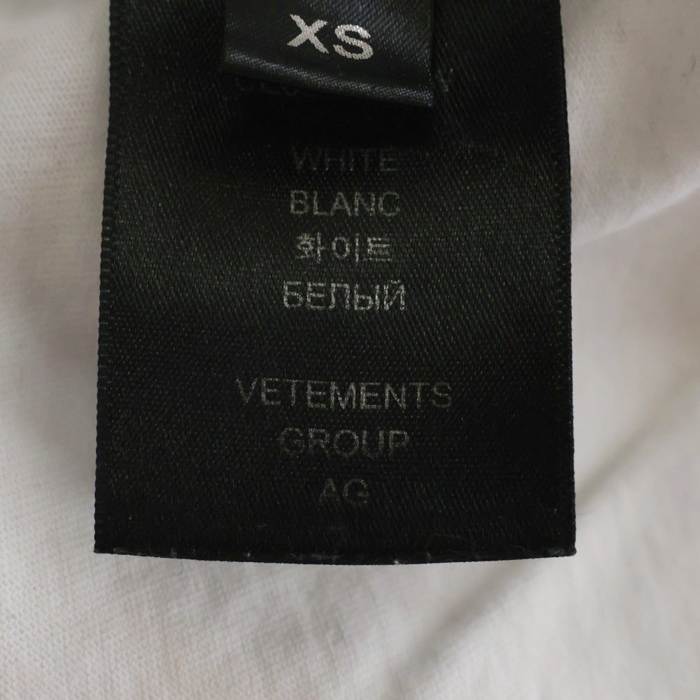 VETEMENTS(ヴェトモン) 23SS La Haute Couture T-SHIRT フロントラバープリント クルーネック 半袖Tシャツ カットソー ホワイト UE63TR740W