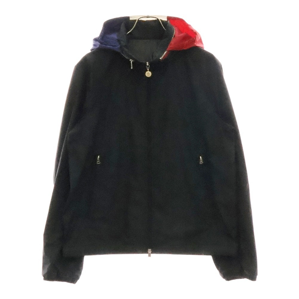 MONCLER(モンクレール) FARLAK GIUBBOTTO ファルラック トリコロールアイコンパッチ フード付き ナイロンジャケット ブラック 1A00161 54A81