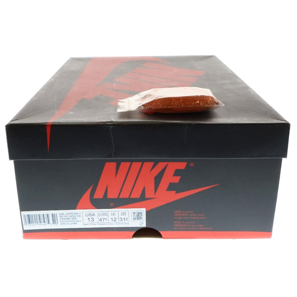 NIKE(ナイキ) Air Jordan 1 High hattered Backboard 3.0 555088 028 エアジョーダン1 ハイ シャッタード バックボード3.0 ハイカットスニーカー ブラック/オレンジ US13/31cm