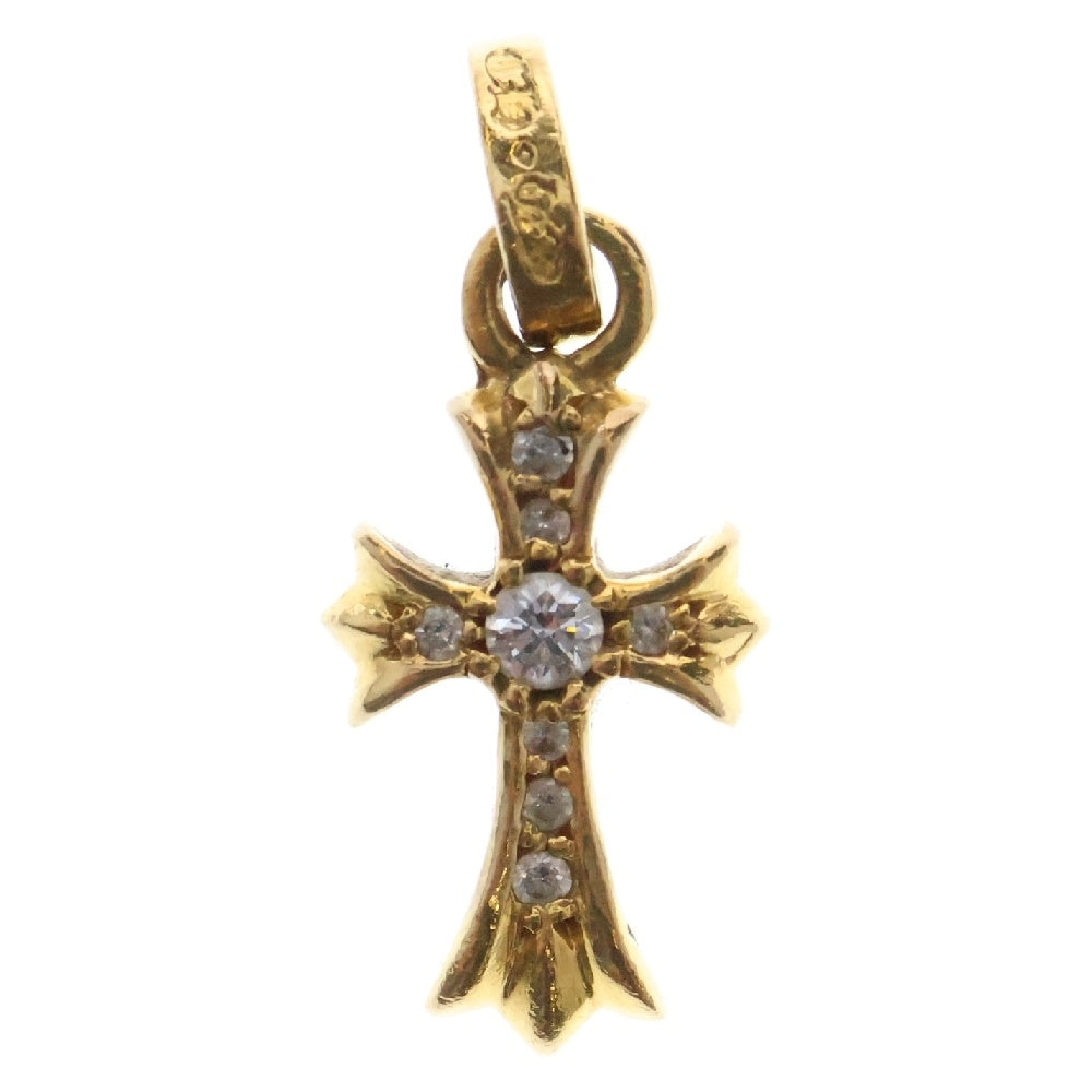 CHROME HEARTS(クロムハーツ) 22K CRS BBYFAT P/DIA ベイビーファットクロス PAVEダイヤ ペンダントトップ ゴールド BCA035
