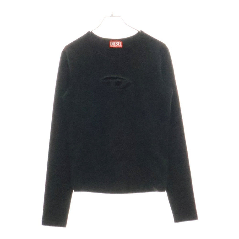 DIESEL(ディーゼル) T-Angie-Ls Dロゴ長袖Tシャツ カットソー ブラック A06269