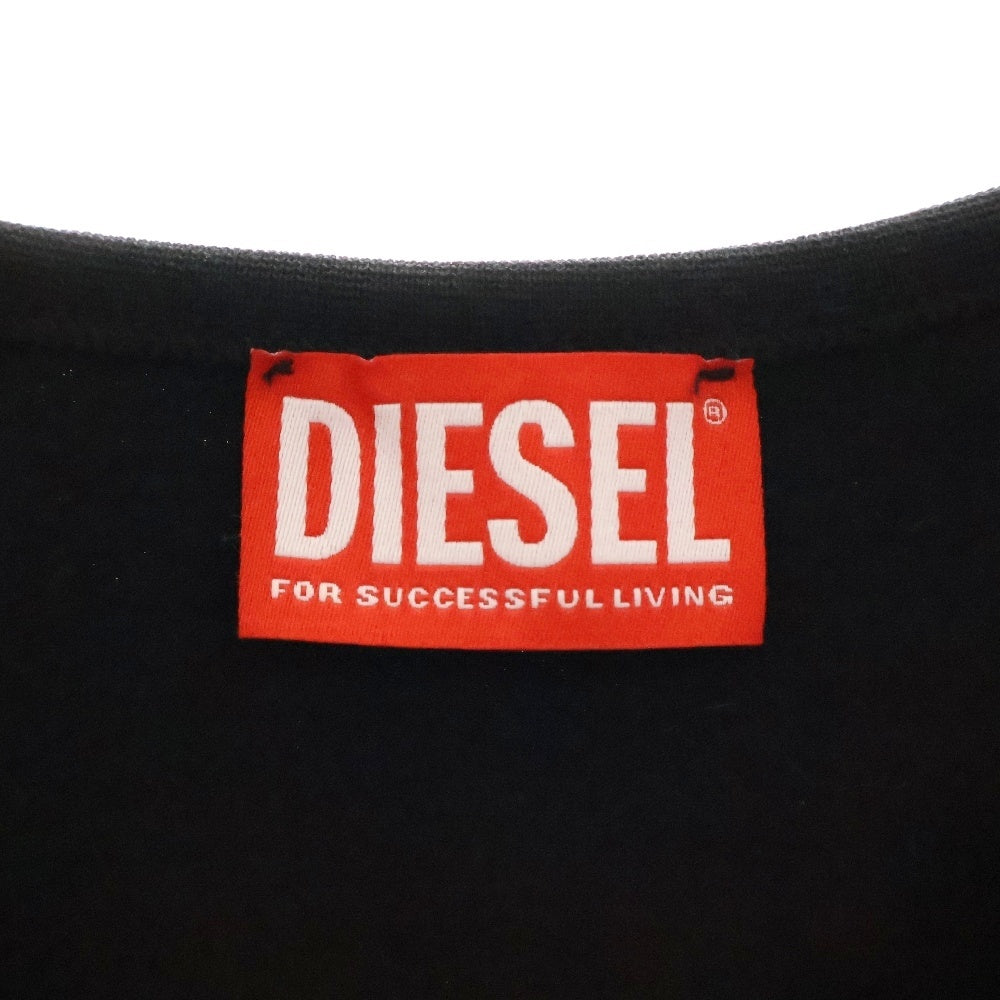 DIESEL(ディーゼル) T-Angie-Ls Dロゴ長袖Tシャツ カットソー ブラック A06269
