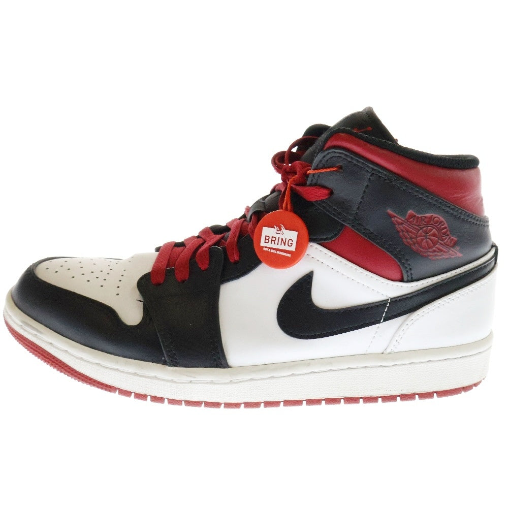 NIKE(ナイキ) Air Jordan 1 Mid Gym Red エアジョーダン1 ミッドカットスニーカー ホワイト/ブラック/レッド DQ8426 106 26.5cm