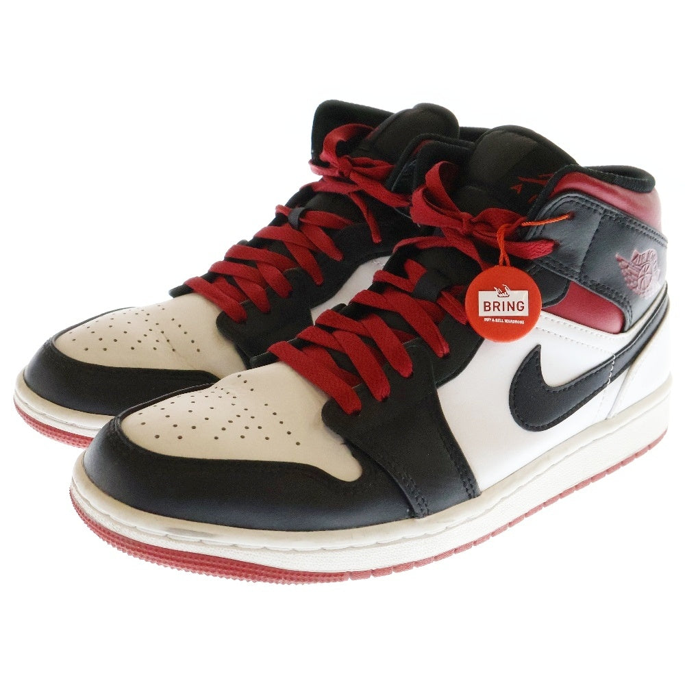 NIKE(ナイキ) Air Jordan 1 Mid Gym Red エアジョーダン1 ミッドカットスニーカー ホワイト/ブラック/レッド DQ8426 106 26.5cm
