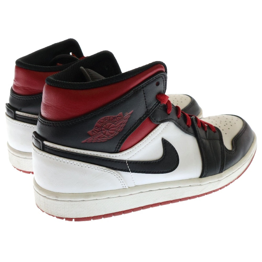 NIKE(ナイキ) Air Jordan 1 Mid Gym Red エアジョーダン1 ミッドカットスニーカー ホワイト/ブラック/レッド DQ8426 106 26.5cm