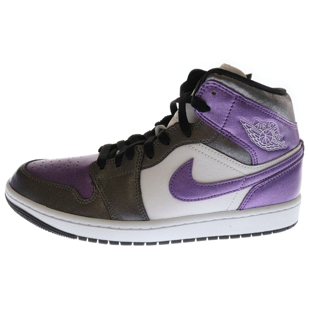 NIKE(ナイキ) W AIR JORDAN 1 MID SE Metallic Purple HJ5911-105 ウィメンズ エアジョーダン1 ミッド メタリックパープル ミッドカットスニーカー US W10.5/27.5cm