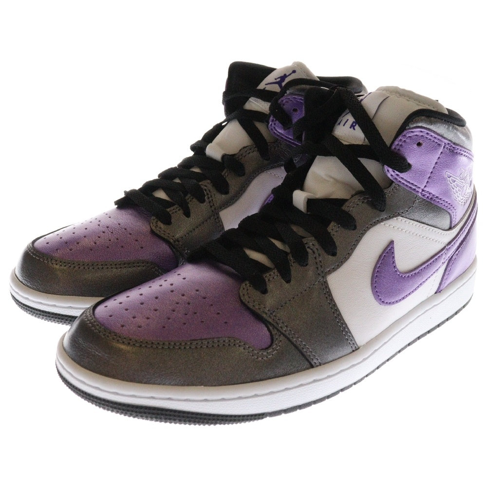 NIKE(ナイキ) W AIR JORDAN 1 MID SE Metallic Purple HJ5911-105 ウィメンズ エアジョーダン1 ミッド メタリックパープル ミッドカットスニーカー US W10.5/27.5cm