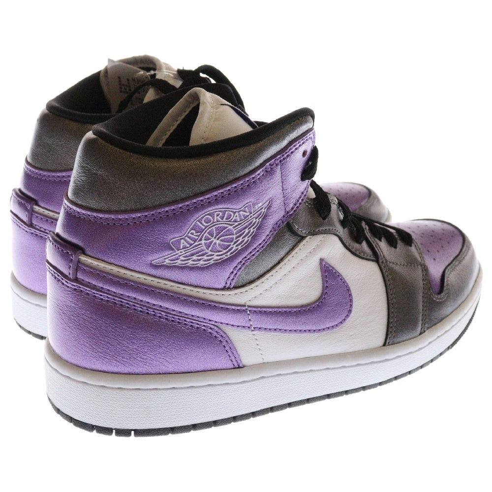 NIKE(ナイキ) W AIR JORDAN 1 MID SE Metallic Purple HJ5911-105 ウィメンズ エアジョーダン1 ミッド メタリックパープル ミッドカットスニーカー US W10.5/27.5cm