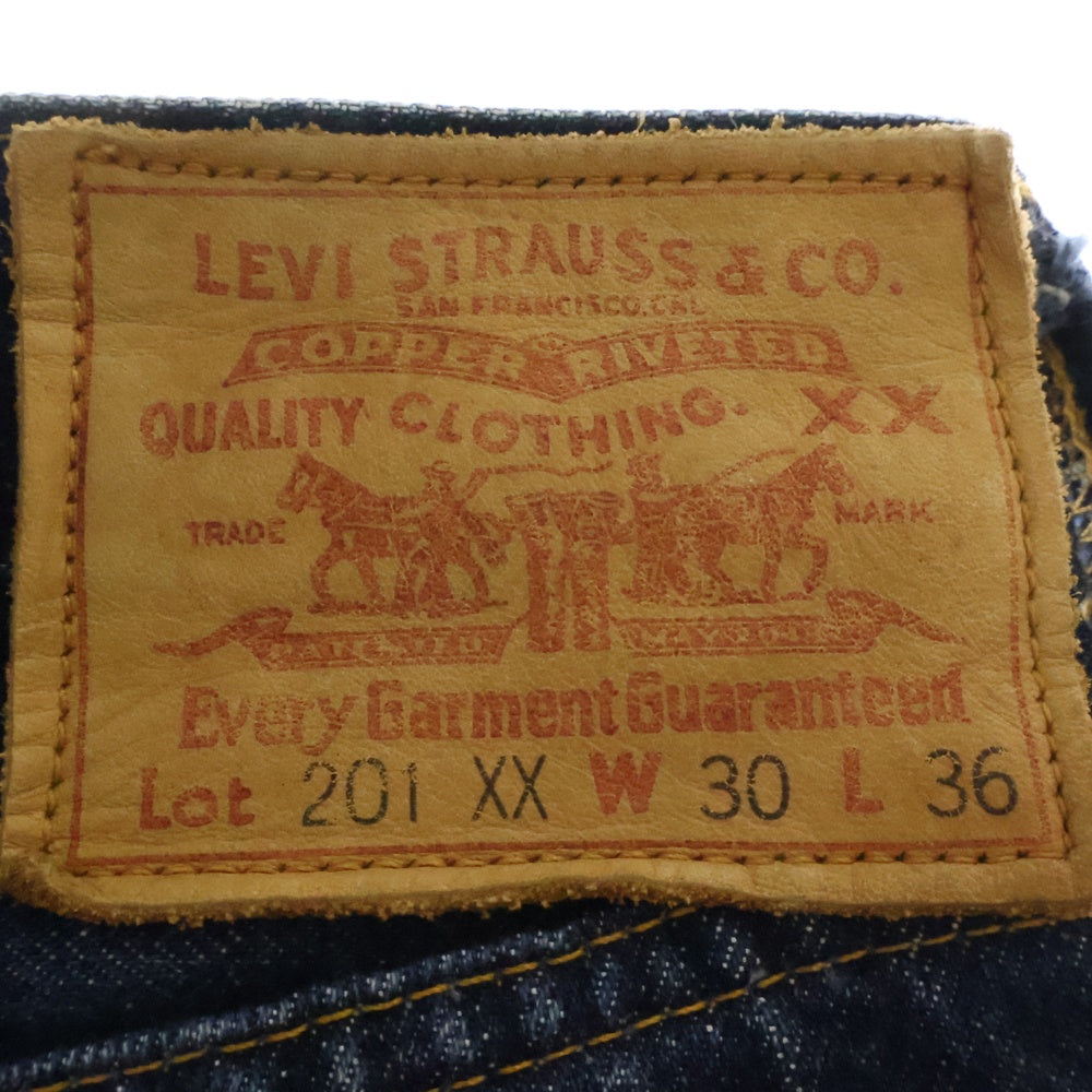 Levi's VINTAGE CLOTHING(リーバイス ビンテージ クロージング) 90's 201XX 1937年復刻 ストレートデニムパンツ シンチバック付き バレンシア工場 トラウザー インディゴ