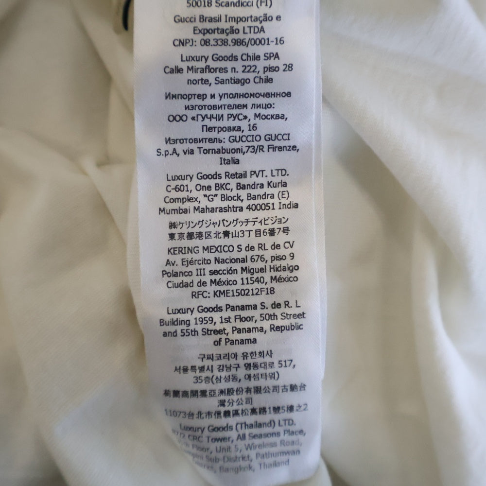 GUCCI(グッチ) FIRENZE 1921 Print Tee フィレンツェ ロゴプリント 半袖Tシャツ カットソー ホワイト 616036 XJD7T