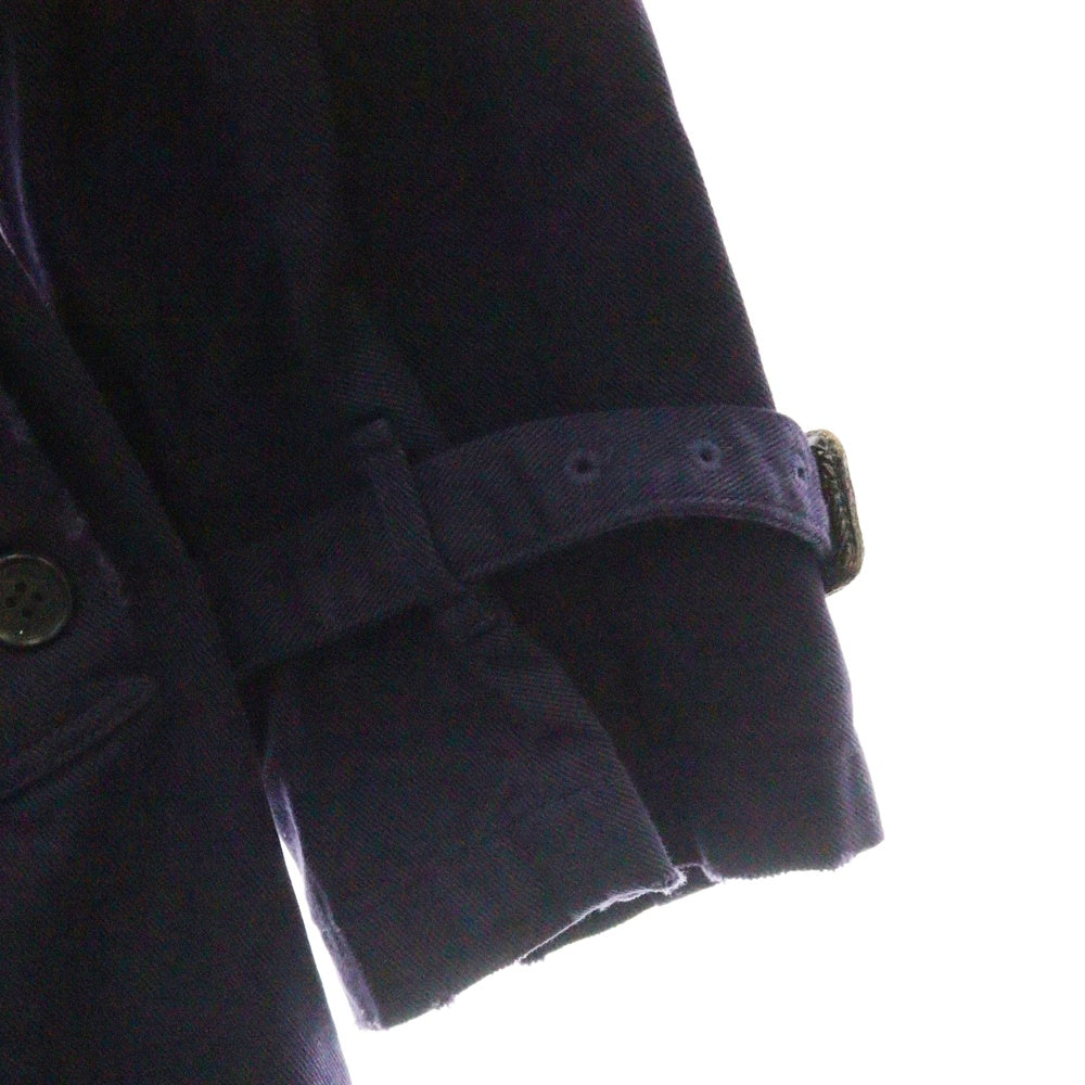 DAIRIKU(ダイリク) 23SS Vintage Wash Single Trench Coat ヴィンテージ ウォッシュ シングル トレンチコート パープル O-3