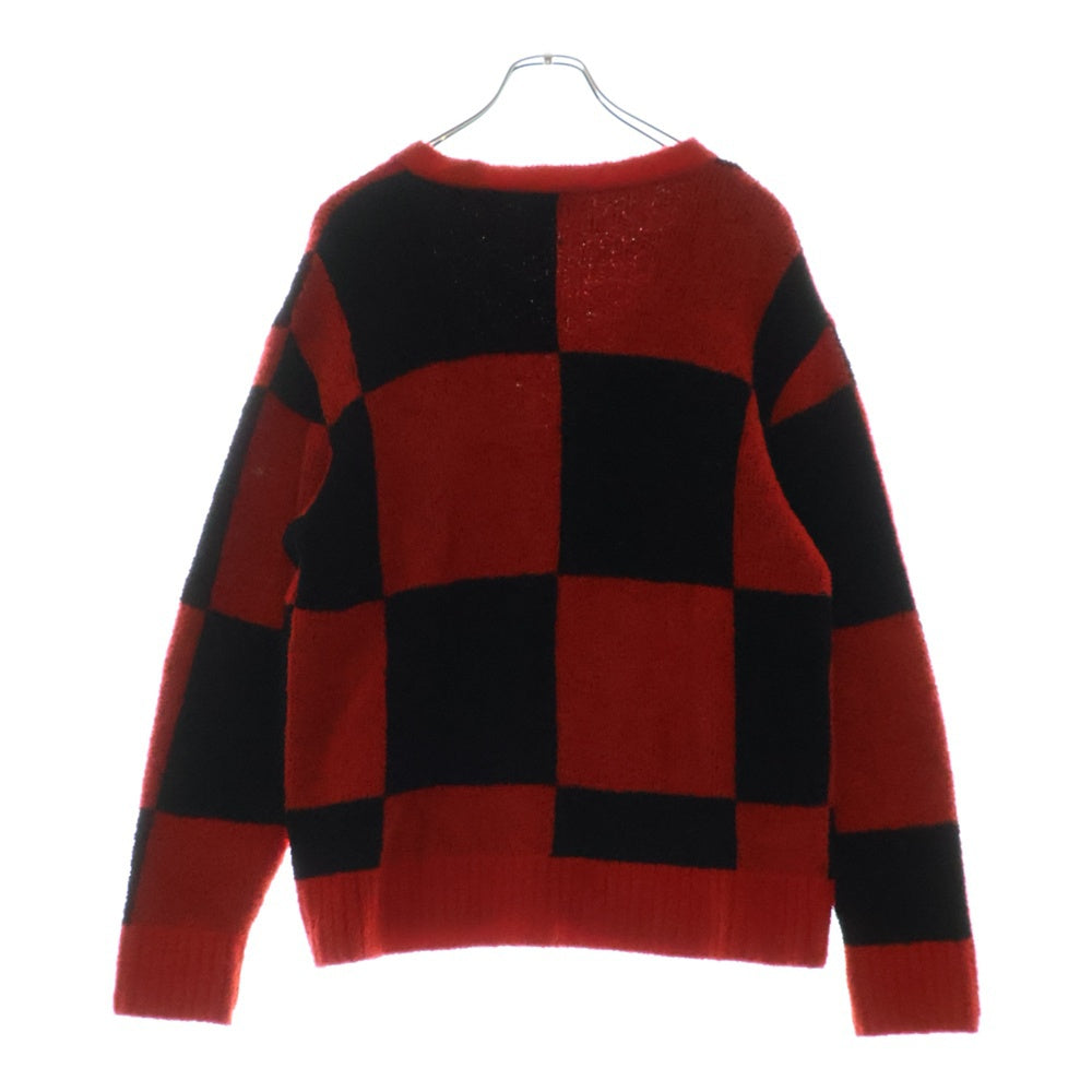 LITTLEBIG(リトルビッグ) 22SS Pattern Knit Cardigan パターン ニットカーディガン コットン レッド/ブラック LB221-KT03
