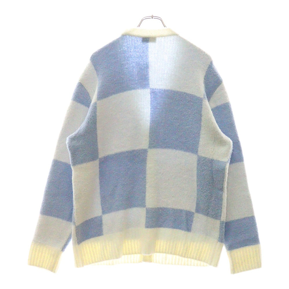LITTLEBIG(リトルビッグ) 22SS Pattern Knit Cardigan パターン ニットカーディガン コットン ホワイト/ブルー LBP221-KT01