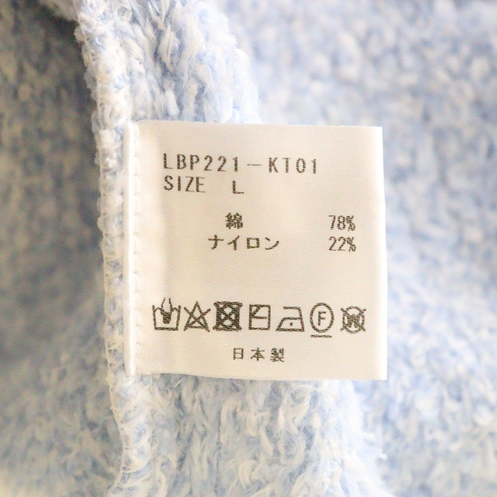 LITTLEBIG(リトルビッグ) 22SS Pattern Knit Cardigan パターン ニットカーディガン コットン ホワイト/ブルー LBP221-KT01