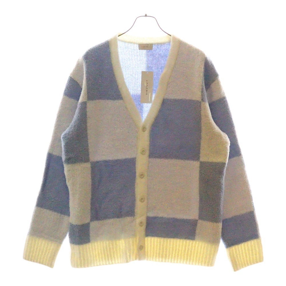 LITTLEBIG(リトルビッグ) 22SS Pattern Knit Cardigan パターン ニットカーディガン コットン ホワイト/ブルー LBP221-KT01