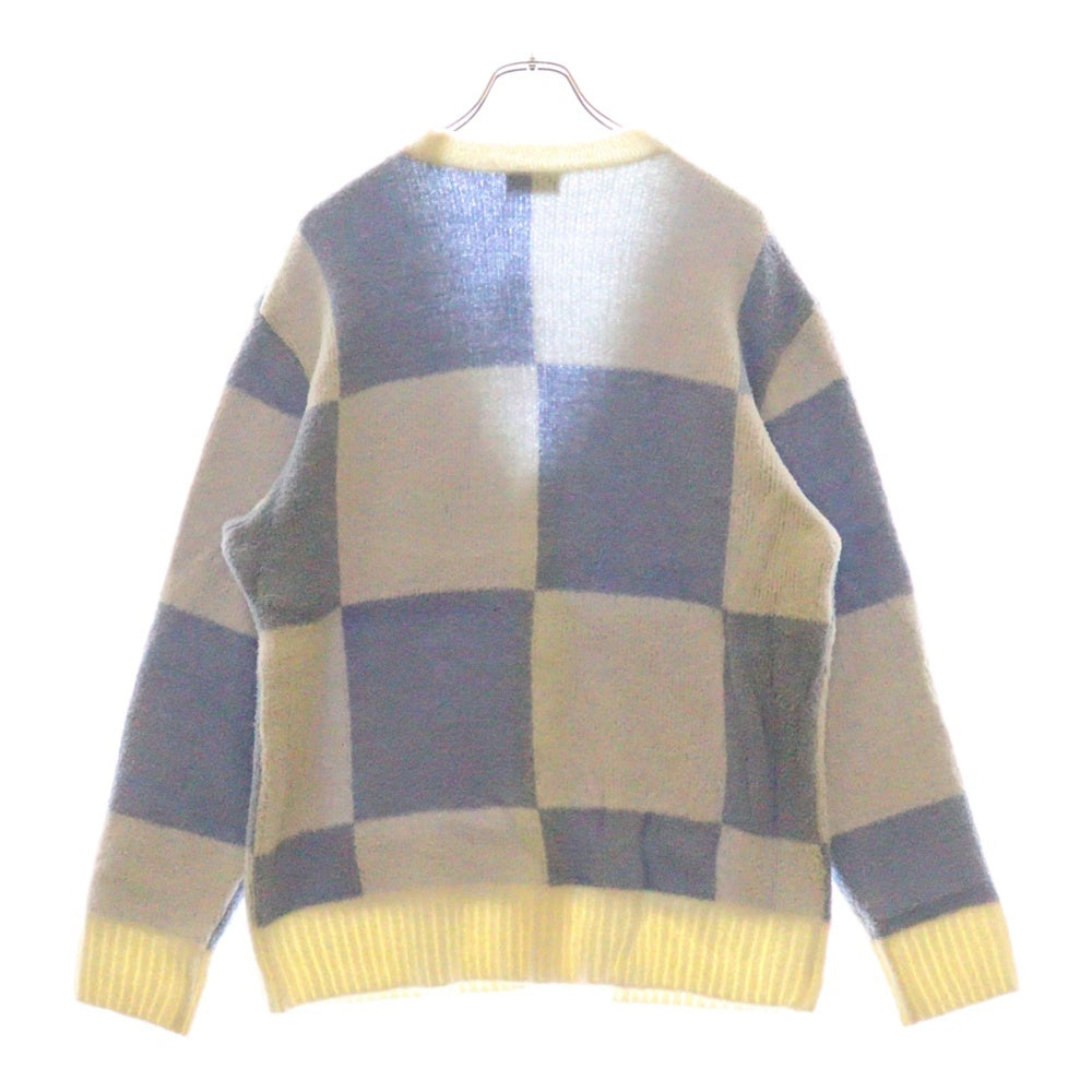 LITTLEBIG(リトルビッグ) 22SS Pattern Knit Cardigan パターン ニットカーディガン コットン ホワイト/ブルー LBP221-KT01