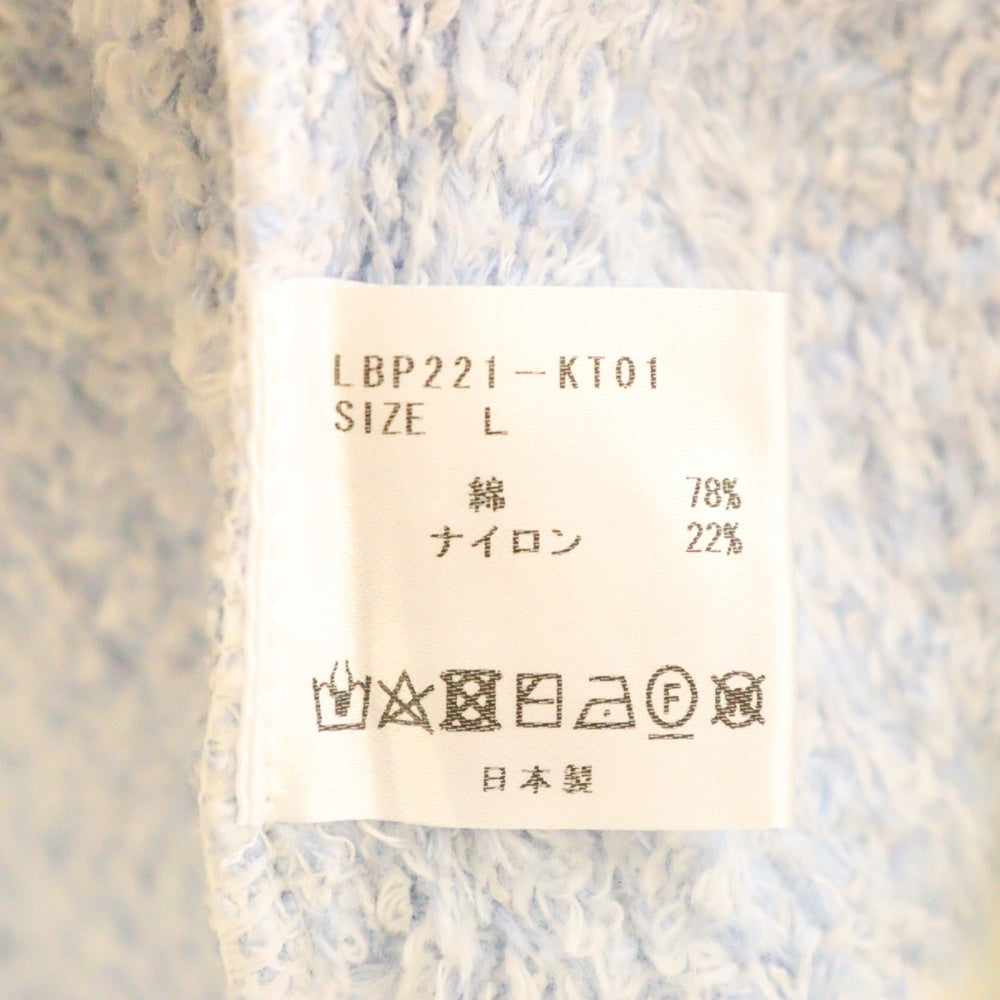 LITTLEBIG(リトルビッグ) 22SS Pattern Knit Cardigan パターン ニットカーディガン コットン ホワイト/ブルー LBP221-KT01