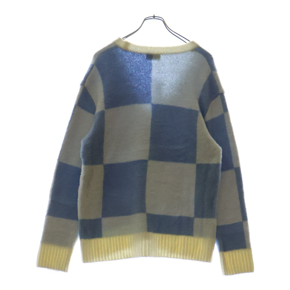 LITTLEBIG(リトルビッグ) 22SS Pattern Knit Cardigan パターン ニットカーディガン コットン ホワイト/ブルー LBP221-KT01