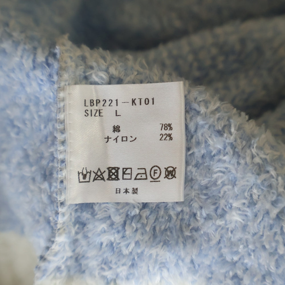 LITTLEBIG(リトルビッグ) 22SS Pattern Knit Cardigan パターン ニットカーディガン コットン ホワイト/ブルー LBP221-KT01
