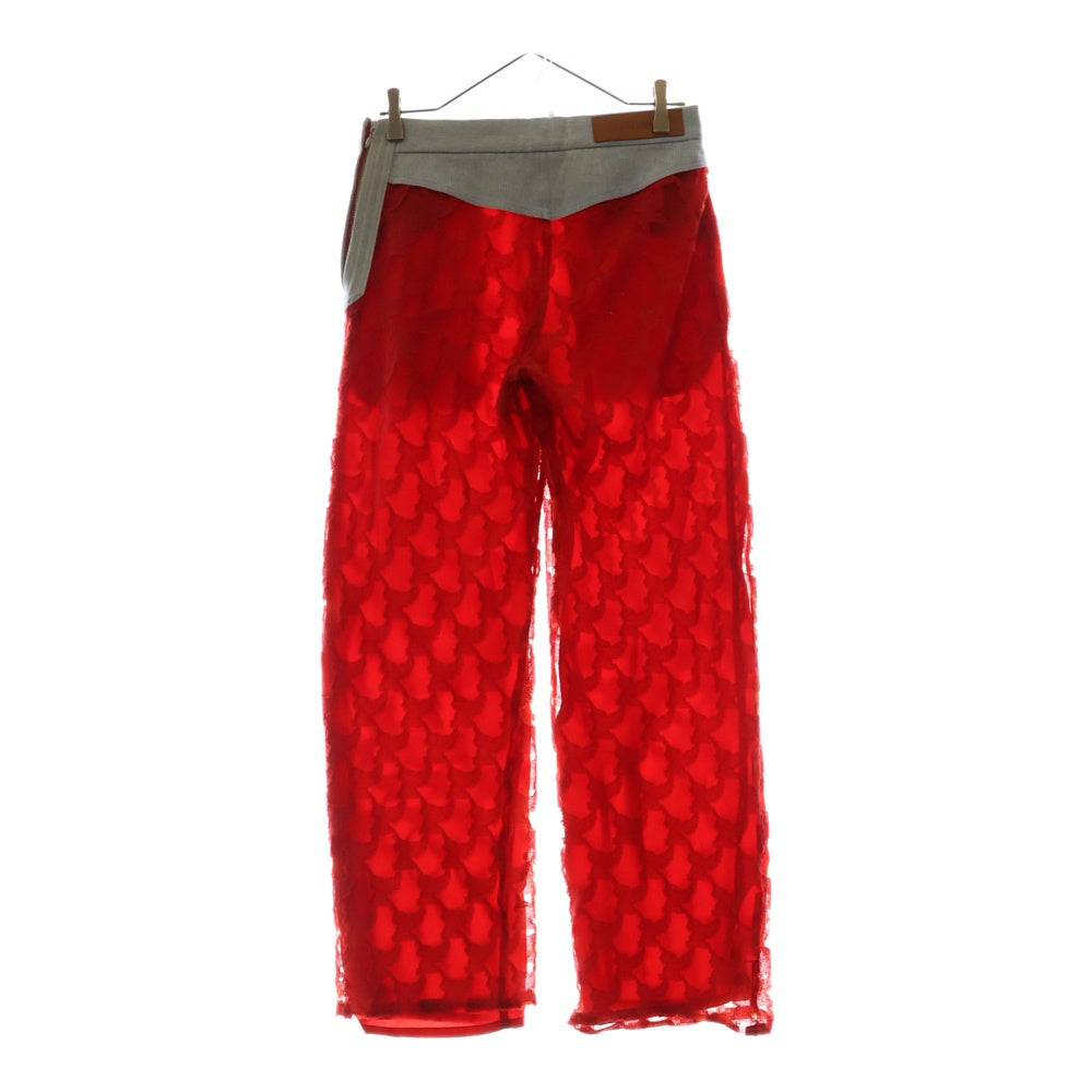 MASU(エムエーエスユー) Angel Lace Jeans エンジェルレースジーンズ デニムパンツ レッド/インディゴ MFFW-PT0123