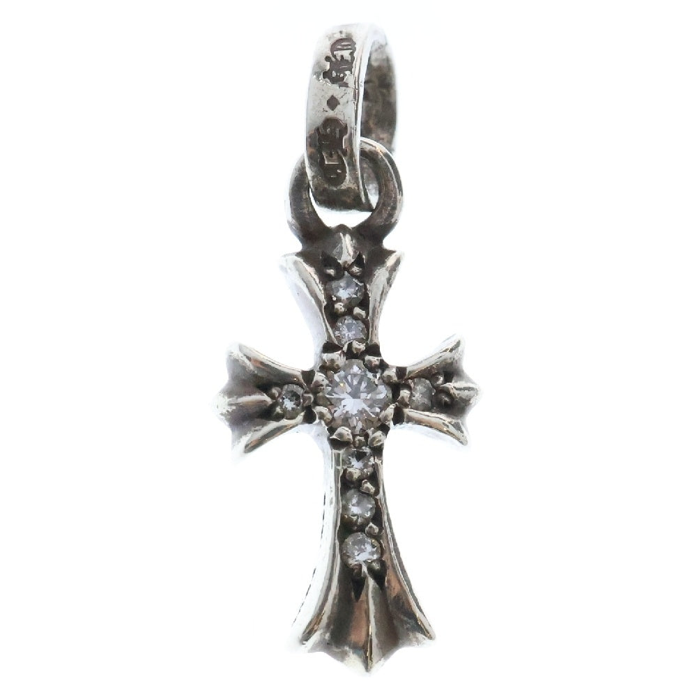 CHROME HEARTS(クロムハーツ) CRS BBYFAT P DMND ベイビーファットクロス PAVEダイヤ ペンダントトップ シルバー BCA234