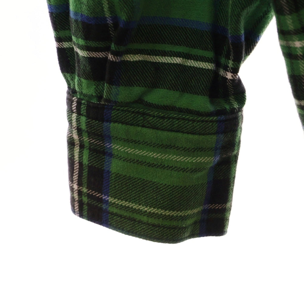 OFF-WHITE(オフホワイト) 17SS DIAG SPRAY CHECK SHIRT ダイアグ サプライ チェックシャツ 長袖シャツ グリーン