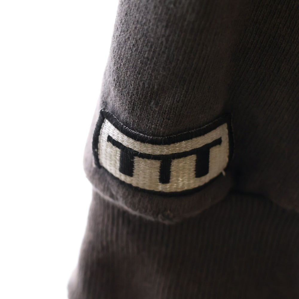 TTT_MSW(ティーモダンストリートウェア) 23AW Crew Neck Sweat クルーネックスウェット ダメージ加工 チャコール