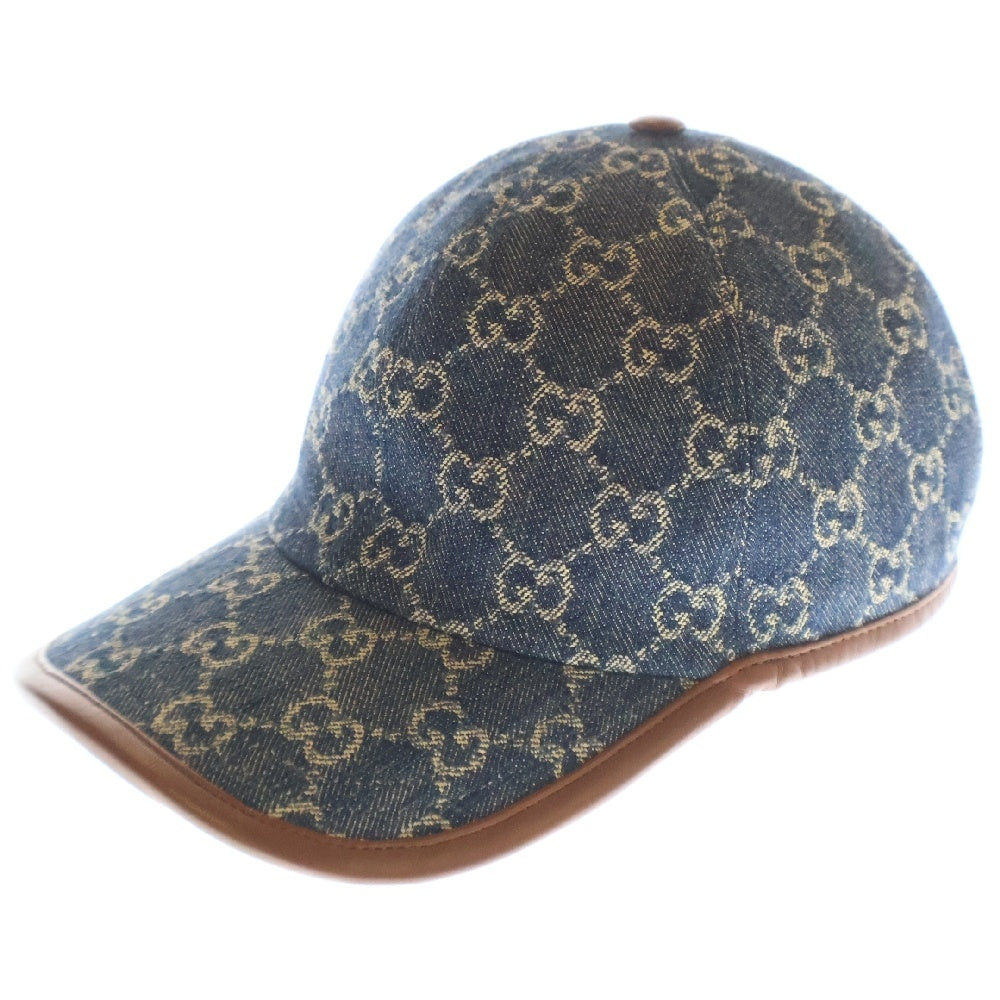 GUCCI(グッチ) GG Denim Baseball Cap デニム ベースボールキャップ 帽子 インディゴ 656206