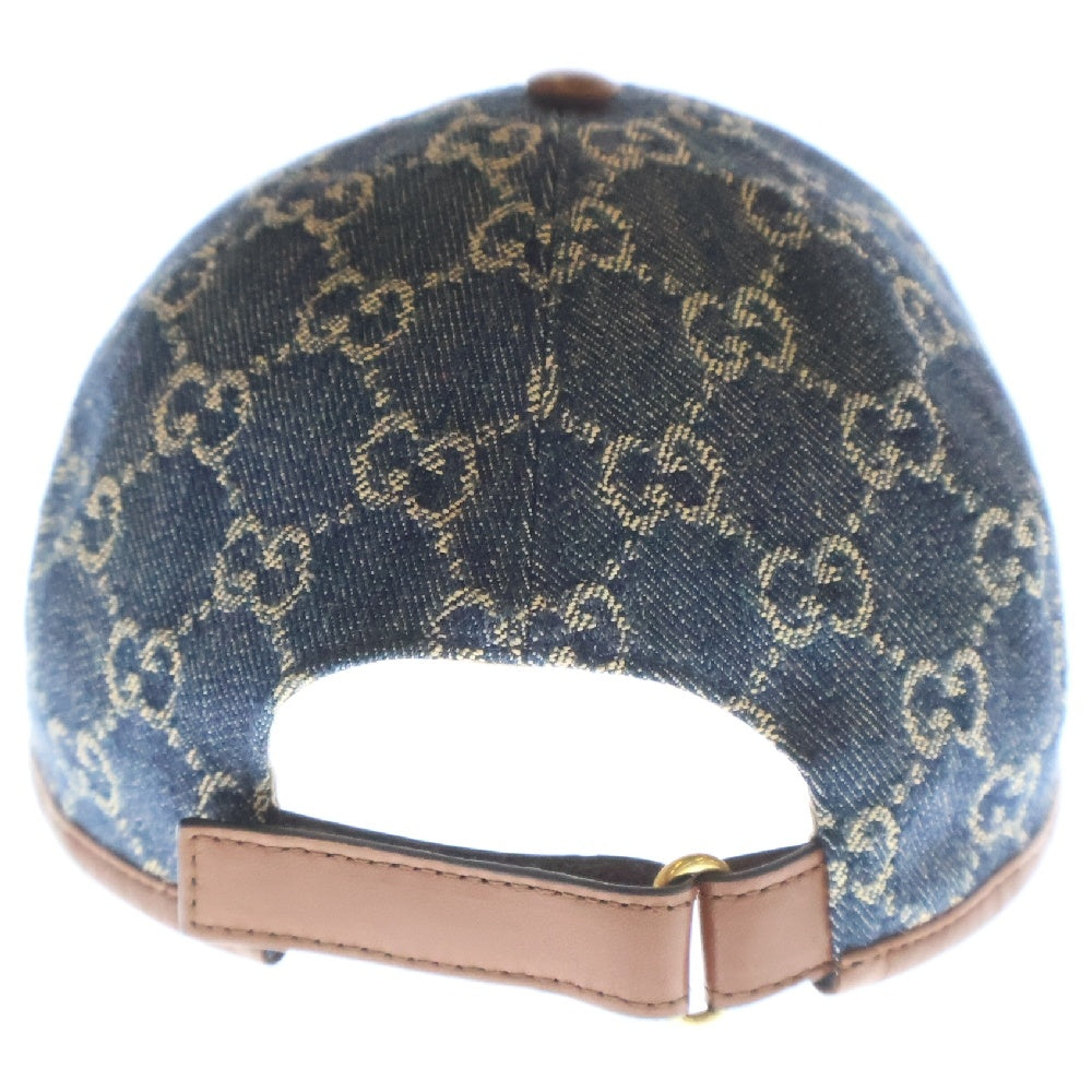 GUCCI(グッチ) GG Denim Baseball Cap デニム ベースボールキャップ 帽子 インディゴ 656206