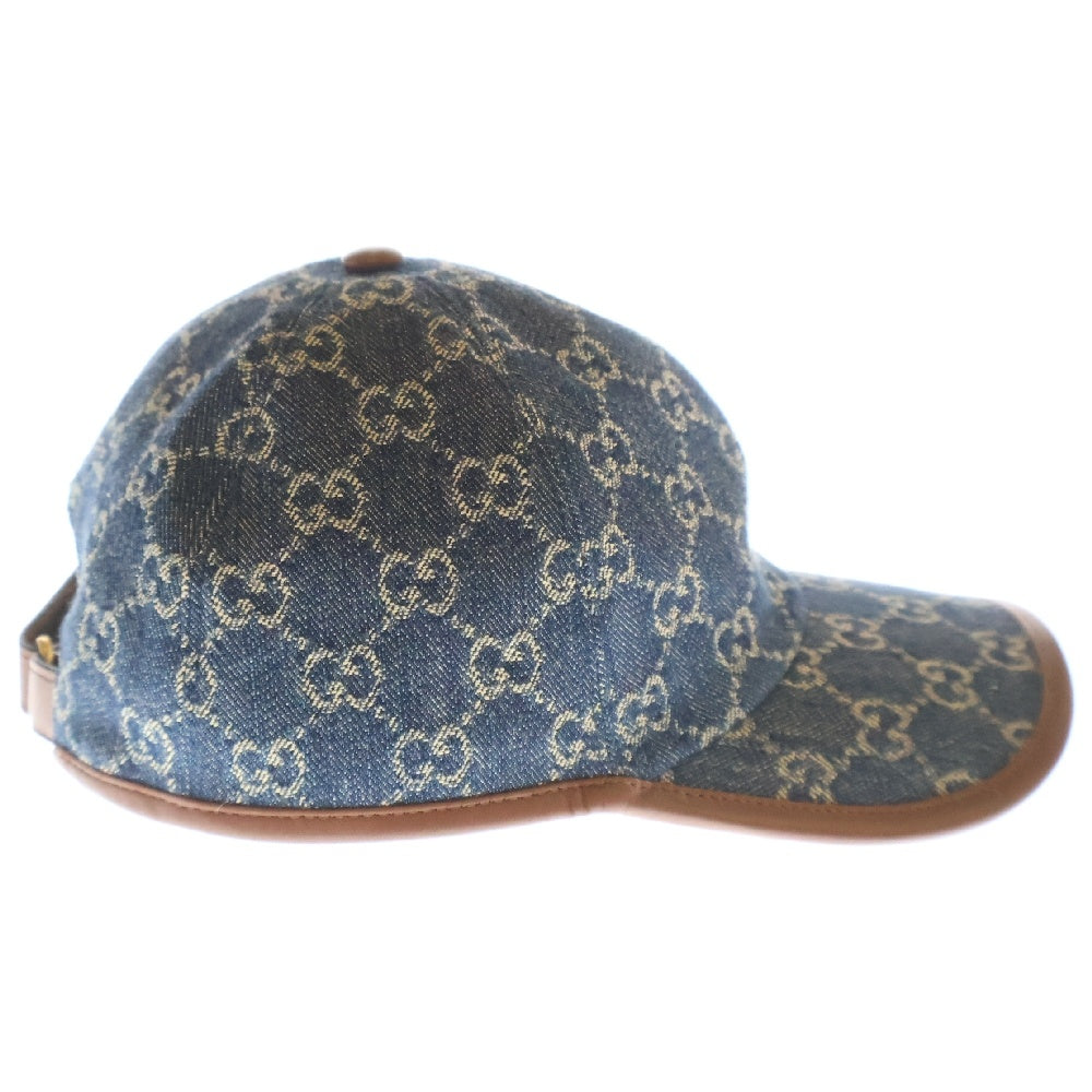 GUCCI(グッチ) GG Denim Baseball Cap デニム ベースボールキャップ 帽子 インディゴ 656206