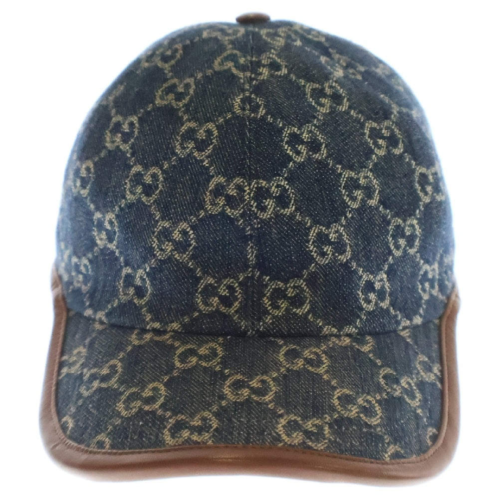 GUCCI(グッチ) GG Denim Baseball Cap デニム ベースボールキャップ 帽子 インディゴ 656206