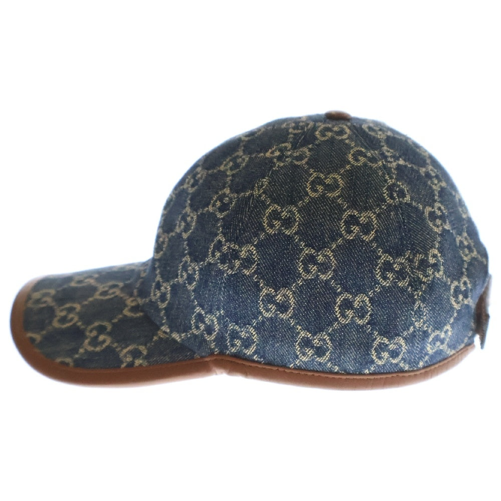 GUCCI(グッチ) GG Denim Baseball Cap デニム ベースボールキャップ 帽子 インディゴ 656206