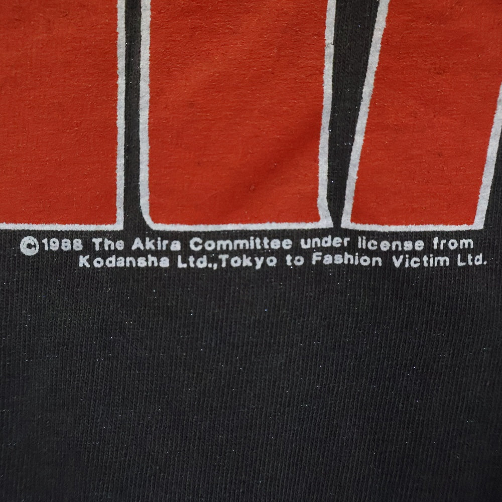 VINTAGE(ヴィンテージ) 80's AKIRA BLACK FASHION VICTIM ヴィンテージ アキラ 金田vsジョーカー 両面プリント 半袖Tシャツ カットソー ブラック