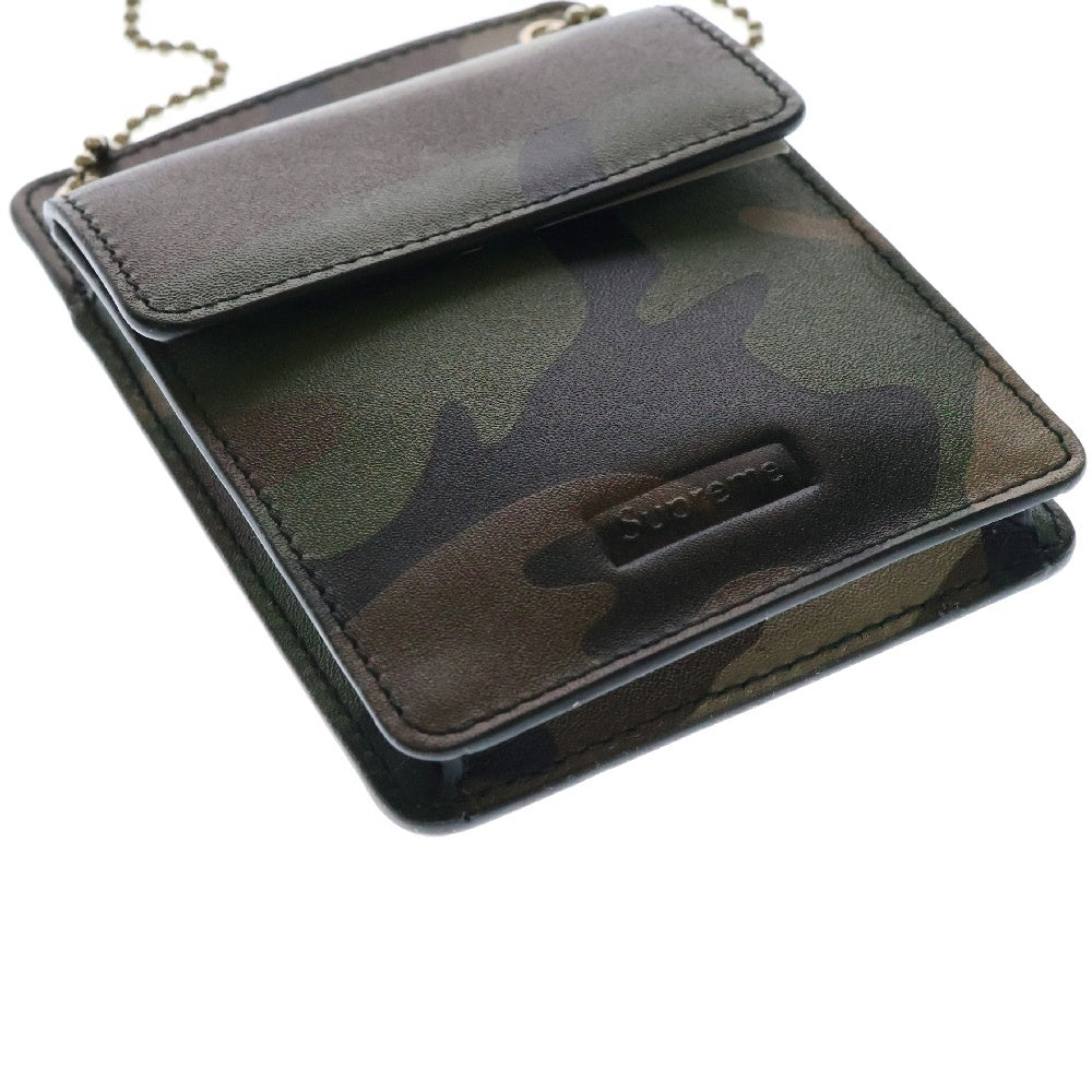 SUPREME(シュプリーム) 18AW Leather ID Holder レザー IDホルダー カモフラ柄 グリーン