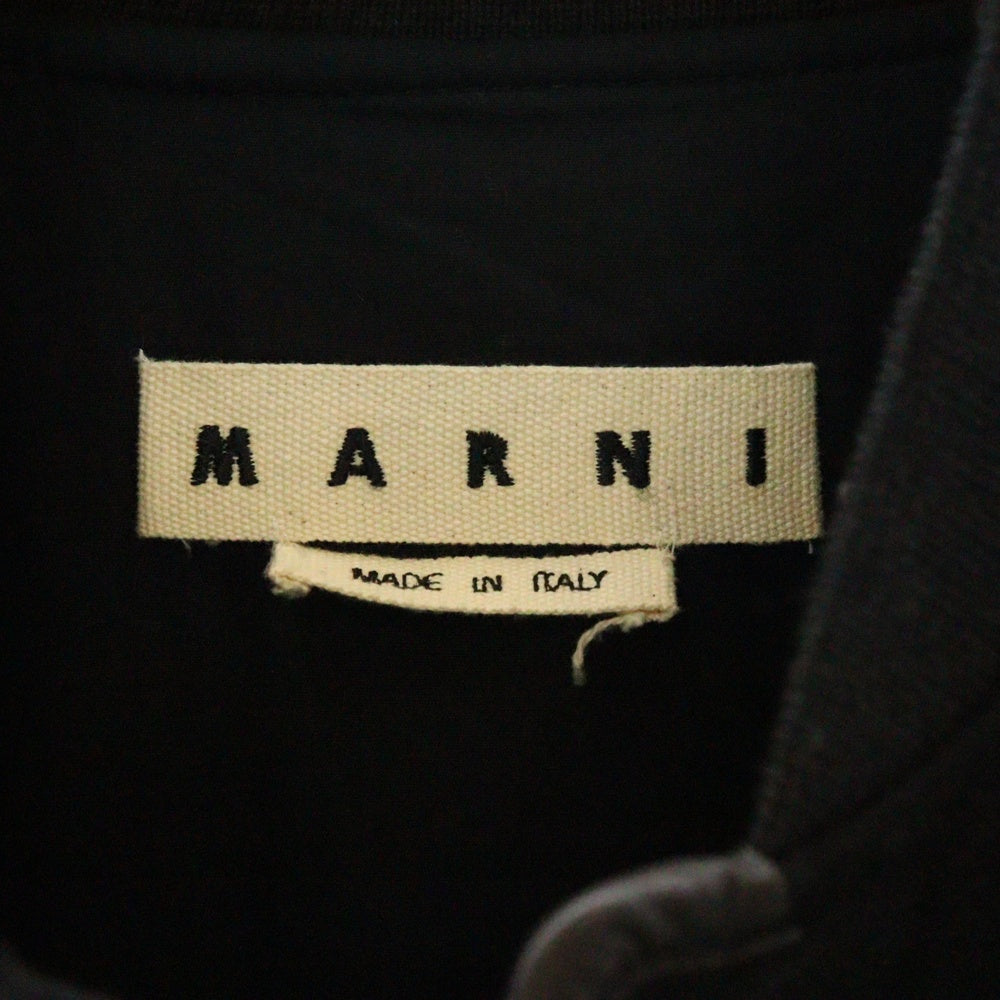 MARNI(マルニ) 袖ゴートレザー切り替え/メルトンウール ジャケット ブラック 25AM002845452 ※オーダー品