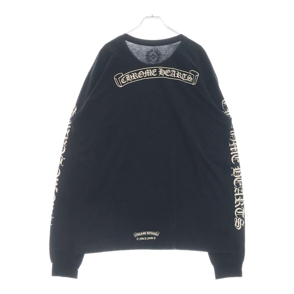 CHROME HEARTS(クロムハーツ) CH LS バックロゴプリント長袖Tシャツ カットソー ブラック
