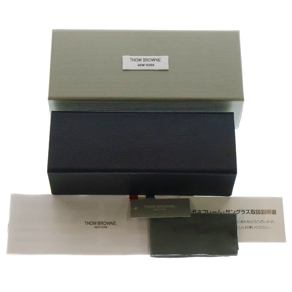 THOM BROWNE(トムブラウン) ウェリントンサングラス 眼鏡 アイウェア シルバー/グレー TBX125-A-01 ※度入り