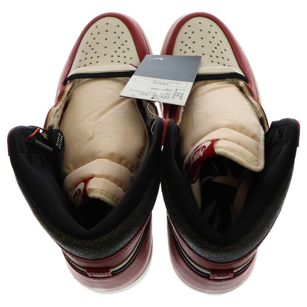 NIKE(ナイキ) AIR JORDAN 1 HIGH OG CHICAGO LOST & FOUND DZ5485-612 エアジョーダン1 シカゴ ロストアンドファウンド ハイカットスニーカー ホワイト/レッド US9.5/27.5cm
